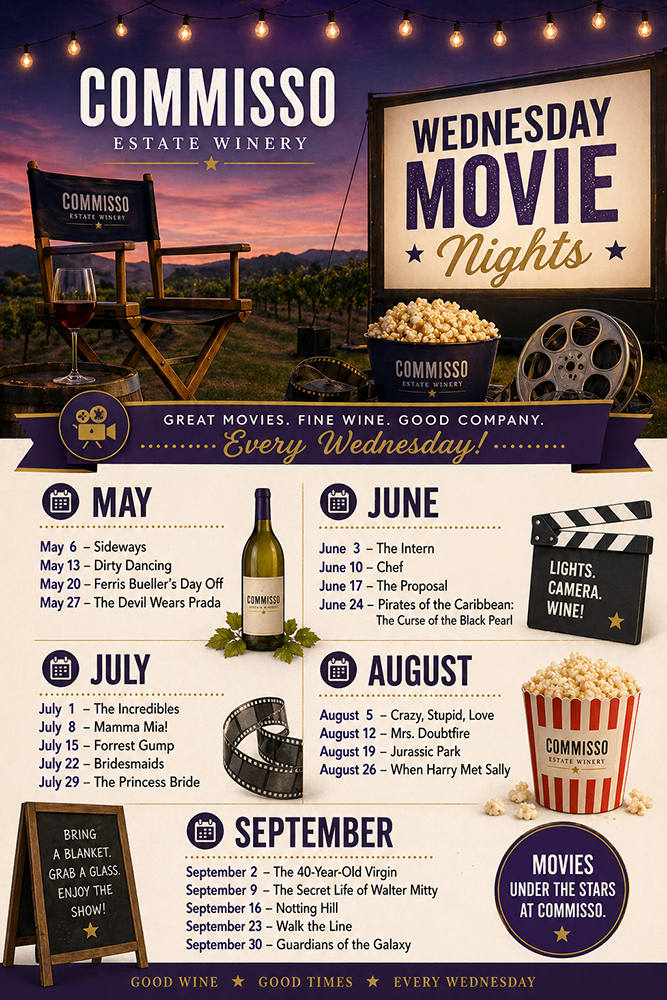 Commisso winery movie nights
